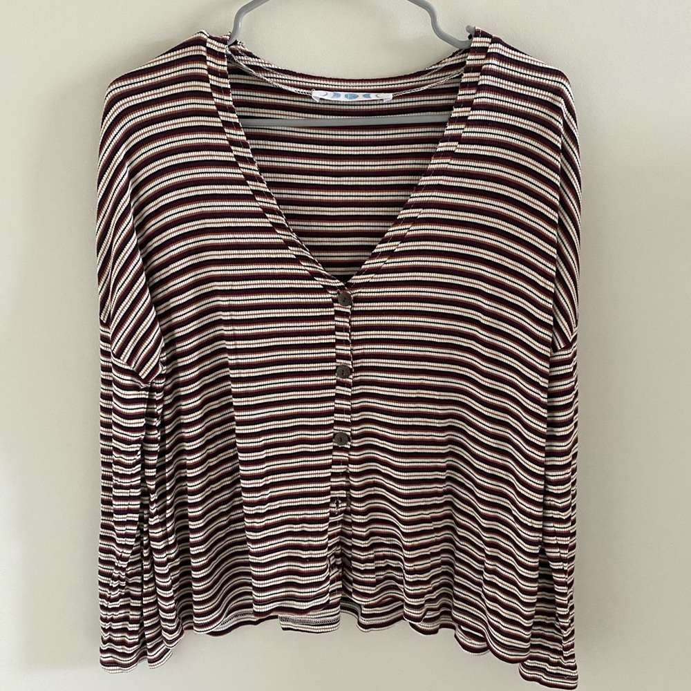 Cropped button down thermal